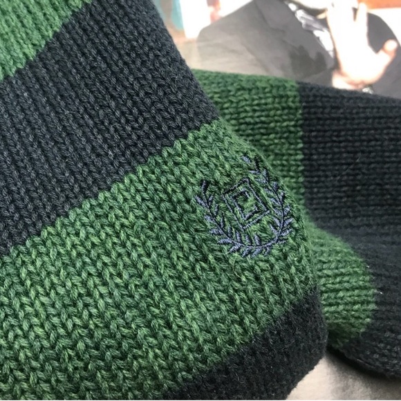 NEW CHAPS Striped Green and Blue Men’s SWEATER - Picture 2 of 6